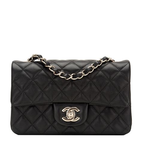 borsa chanel mini rectangular|Mini classic handbag, Lambskin & gold.